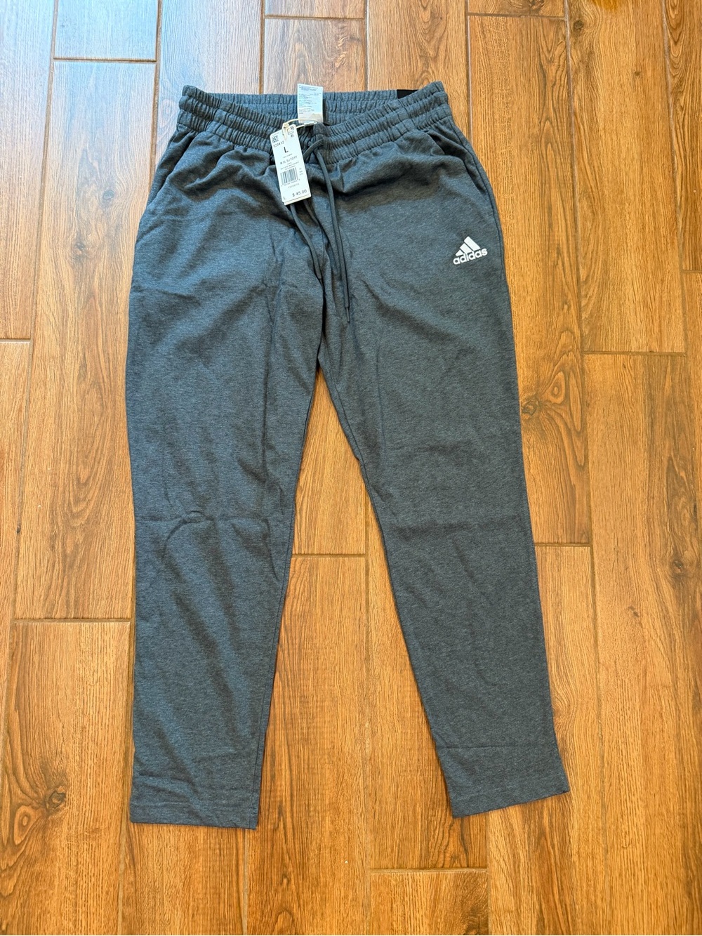 adidas Men's Charcoal Gray Jogger Sweatpants / large / new